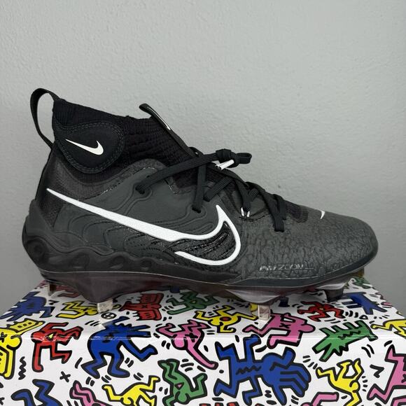 Nike Alpha Huarache NXT‎ Men’s Baseball Cleats Size US 7 DJ6517-010 Black - Picture 2 of 9